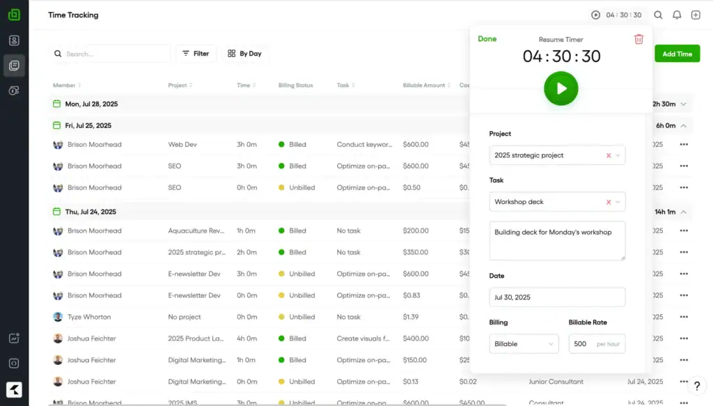 Bonsai Best Time Tracking Software for Freelancers