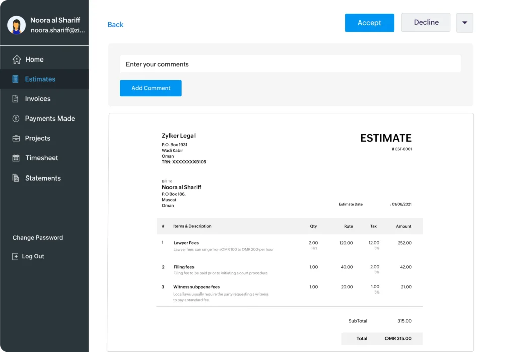 zoho invoice best invoicing software for freelancers