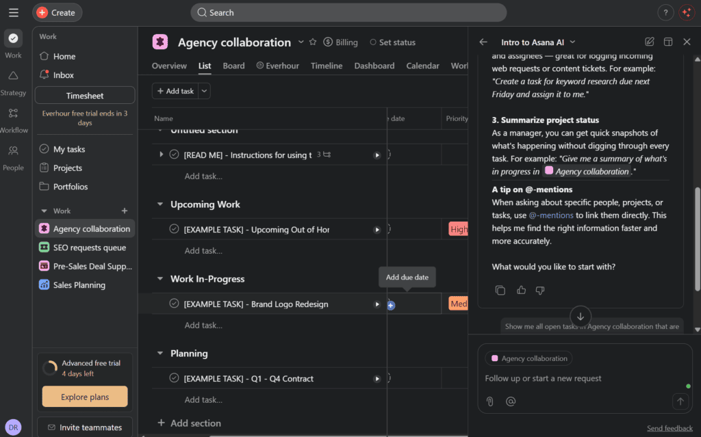 Asana Best Clickup Alternative