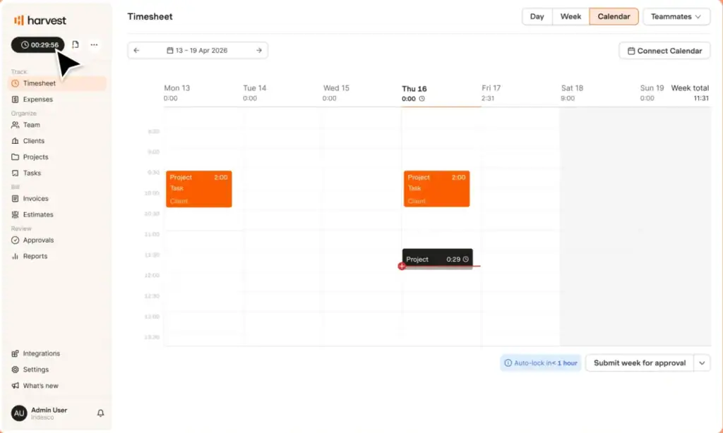 Harvest Best Employee Time Tracking Software
