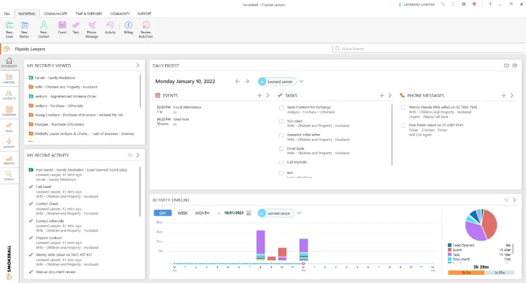 Lawmatics - best CRM for smnall law firms