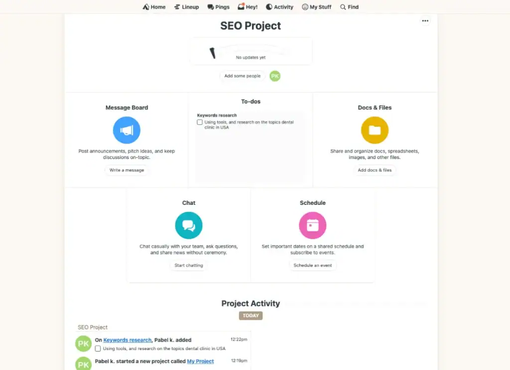 Basecamp is the best project management software for startuo