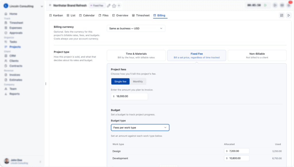 Budgeting Feature in onesuite